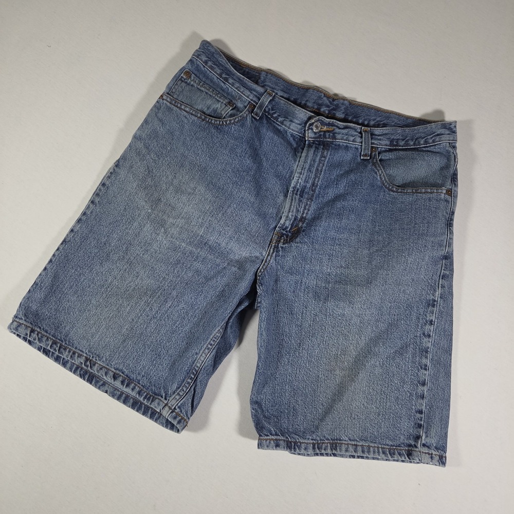 Vintage Levis 550 Jean Shorts Mens Size 36 Relaxed Fit Medium Wash Denim Y2K